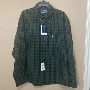 Men’s Club Room Performance Slim Fit Button Down Shirt NWT Size XXL